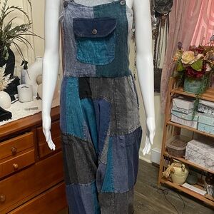 Colorful Patchwork harem style Women's Overalls